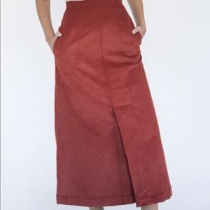 Sunja Link corduroy midi skirt